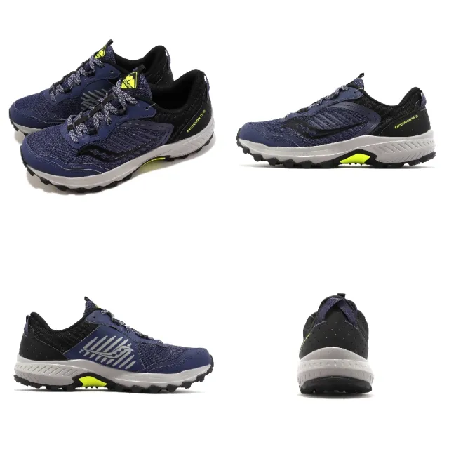 SAUCONY 索康尼】越野跑鞋Excursion TR15 寬楦男鞋太空藍黑緩衝回彈耐