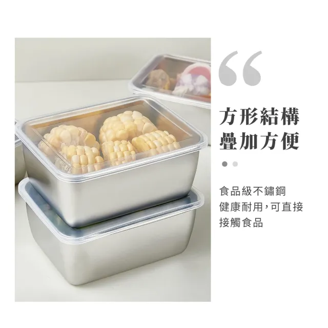 日式304不鏽鋼密封保鮮盒600ml-2入(帶蓋 備菜 冰箱冷藏 食物分裝盒 便當盒 飯盒 保溫盒 野餐)