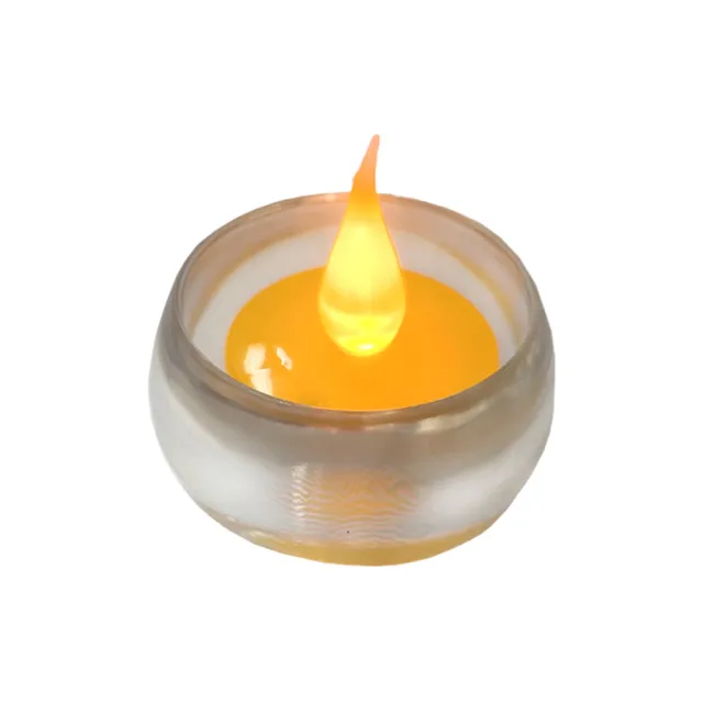 【UP101】10日環保LED電子酥油心燈12入組-含壓克力杯(心燈 電子蠟燭 仿真蠟燭 環保蠟燭/AXY2032)