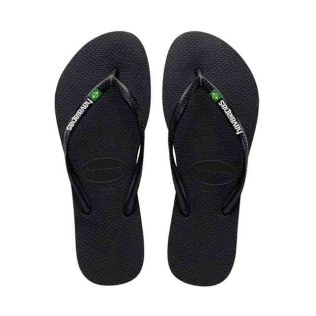 【havaianas 哈瓦仕】女鞋　SLIM BRASIL系列　黑　型號：00266(巴西品牌、巴西拖鞋、人字拖、夾腳拖)