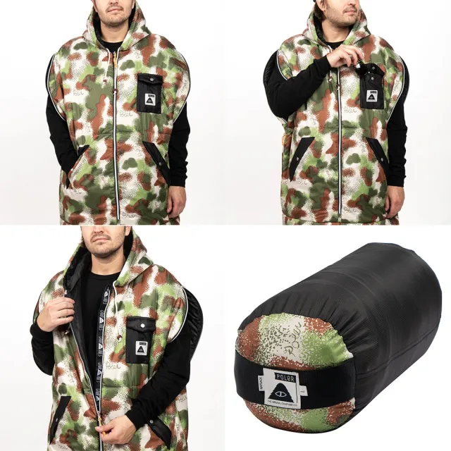 【POLER STUFF】THE NAPSACK 可雙面穿人形睡袋 / 限量商品(綠白條紋印花)