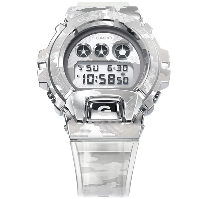 【CASIO 卡西歐】G-SHOCK 冰酷迷彩時尚電子錶 雙11 送禮(GM-6900SCM-1)
