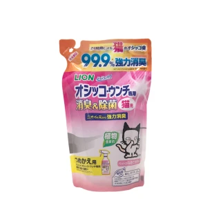 【LION 獅王】廁所消臭除菌噴霧/補充包280ml/貓用(日本原裝進口)