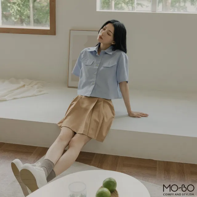 【MO-BO】小男孩風格短袖襯衫