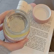 【zozo】韓國小清新玻璃水瓶480ml(玻璃水瓶 透明杯子 玻璃水杯 玻璃水壺 ins杯子 透明水瓶)