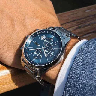 【HUGO BOSS】HB1513478 Grand Prix德式計時時尚競速腕錶-三眼多功能(HUGO BOSS總代理公司貨)