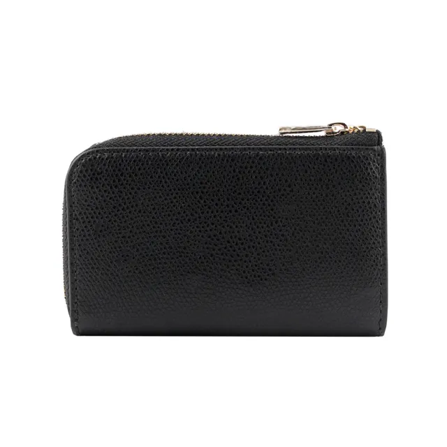 【FURLA 芙拉】Camelia L 型拉鍊附鑰匙圈零錢/卡夾包(黑色)