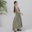 【MO-BO】陽光下亞麻排釦洋裝