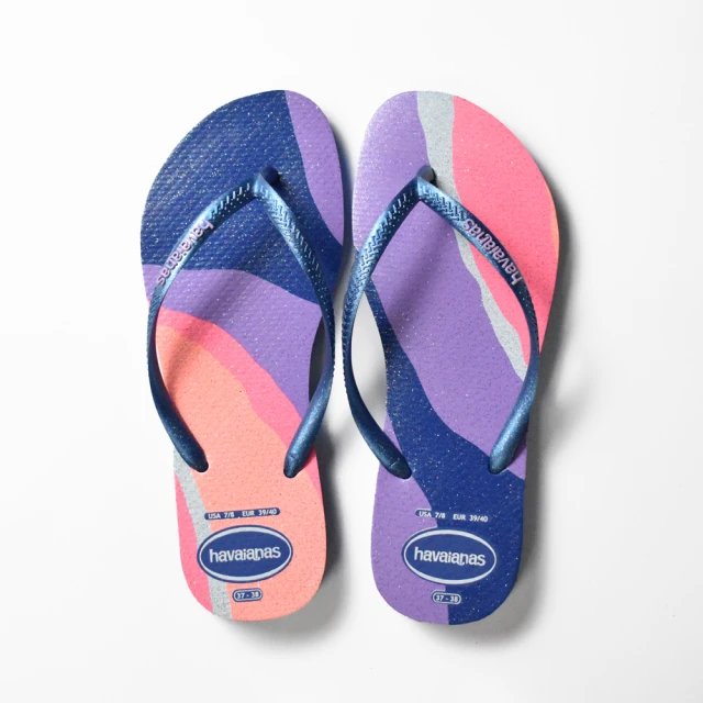 havaianas 哈瓦仕 女鞋 SLIM PALETTE GLOW系列 藍 型號：00035(巴西品牌、巴西拖鞋、人字拖、夾腳拖)