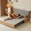 【橙家居·家具】艾米蘭系列1.2米實木軟包沙發床 MLB-G6061(售完採預購 沙發床 實木沙發 木框沙發)