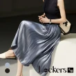 【Lockers 木櫃】夏季鎏光歲月記憶絲半身裙 L112071806(半身裙 裙子)