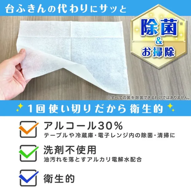 【台隆手創館】LEC激落君防菌電解水清潔濕紙巾/濕巾(30抽*8入組)
