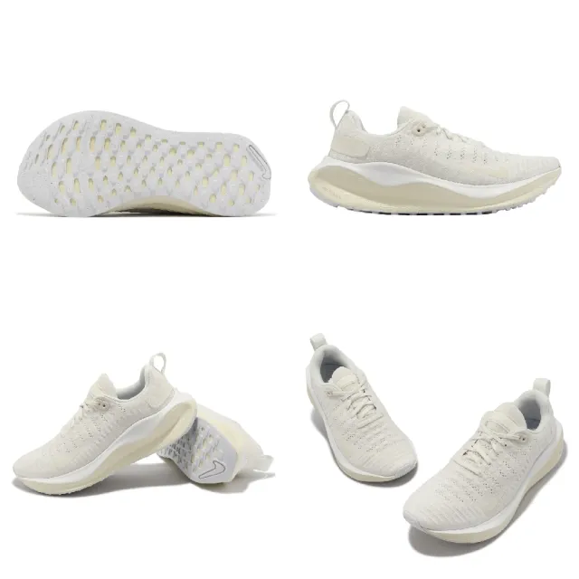 【NIKE 耐吉】慢跑鞋 Wmns ReactX Infinity Run 4 女鞋 男鞋 米白 針織鞋面 緩震 運動鞋(DR2670-005)