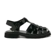 【Pineapple Outfitter】IRCA 真皮編織鏡面涼鞋(黑色)