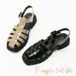 【Pineapple Outfitter】IRCA 真皮編織鏡面涼鞋(黑色)