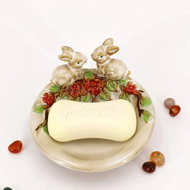 【JEN】陶瓷動物造型菸灰缸飾品香皂收納擺飾盤(4款可選)