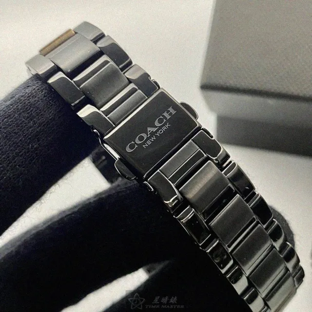 【COACH】雙11COACH手錶型號CH00132(黑色錶面銀錶殼深黑色精鋼錶帶款)