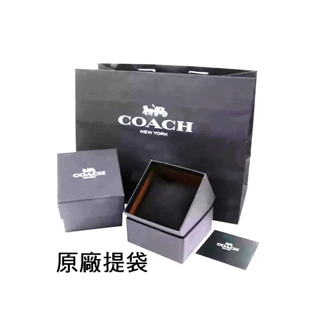 【COACH】官方授權C2 atum 清新婉約 經典馬車圖騰晶鑽腕錶-銀 錶徑34mm-贈高級9入首飾盒(CO14502588)