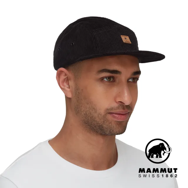 【Mammut 長毛象官方直營】Cord Cap 休閒棉質露營帽 黑色 #1191-01710