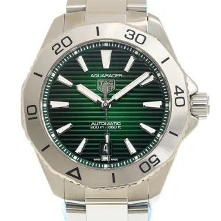 【TAG HEUER 豪雅】AQUARACER 綠面機械腕錶x40mm(WBP2115.BA0627)