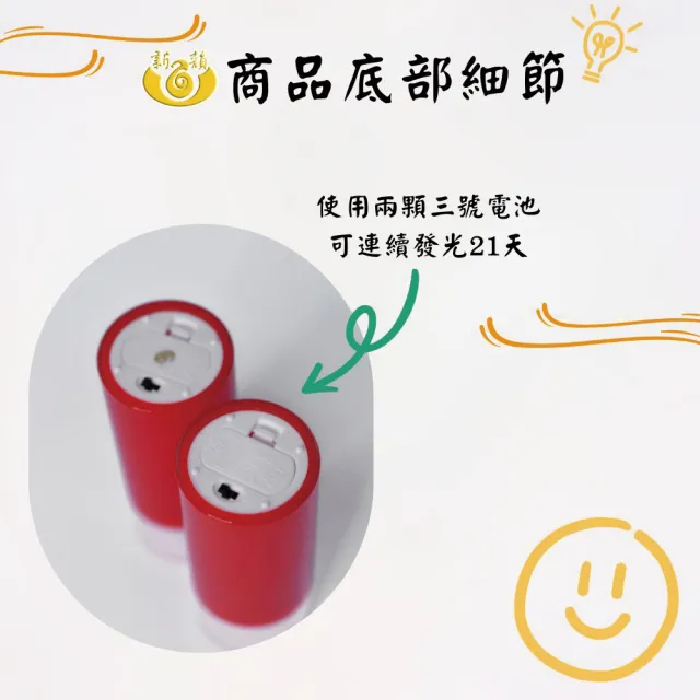【新韻傳音】光明斗燭 吉祥如意- 可連續點亮21天(高度17公分-一對)