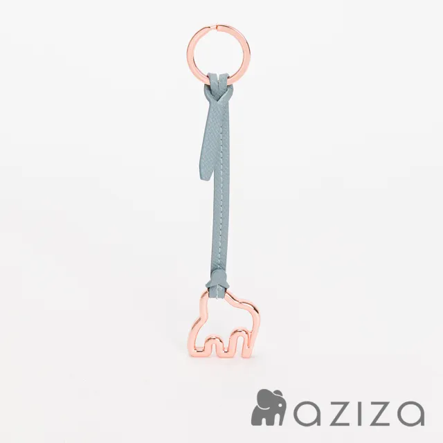 【aziza】鏤空小象素色吊飾鑰匙圈(多色)