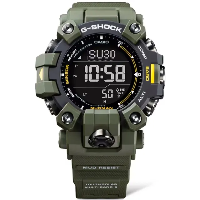 【CASIO 卡西歐】G-SHOCK  Master of G 系列 MUDMAN 防泥結構 太陽能電力 電子錶_GW-9500-3_52.7mm