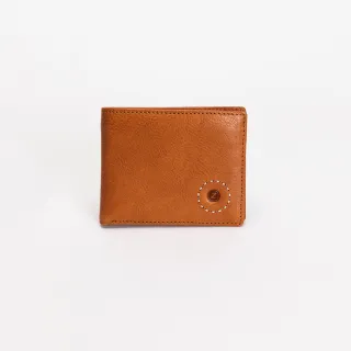 【ZODENCE 佐登司】SAXON義大利植鞣革5卡零錢袋短夾(駝)
