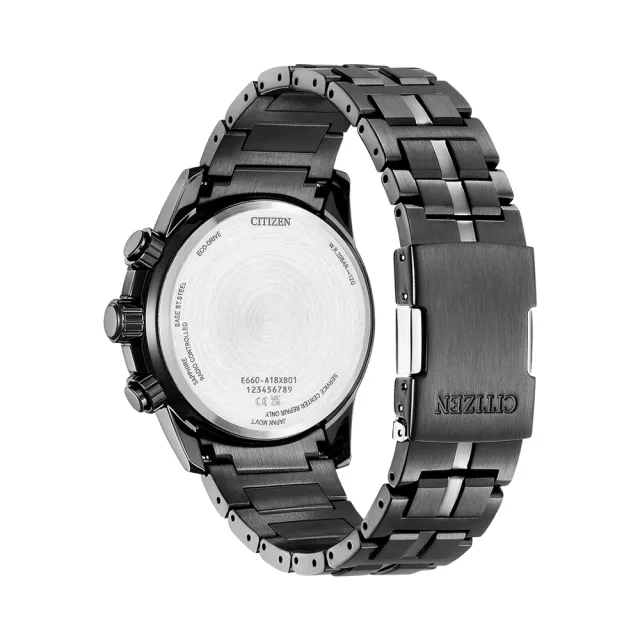 【CITIZEN 星辰】代言人廣告款三眼計時電波對時光動能男錶/42.5mm(CB5885-85L)