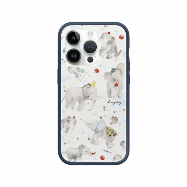 【RHINOSHIELD 犀牛盾】iPhone 14/Plus/14 Pro/Max Mod NX手機殼/涼丰系列-灰色大象(涼丰)