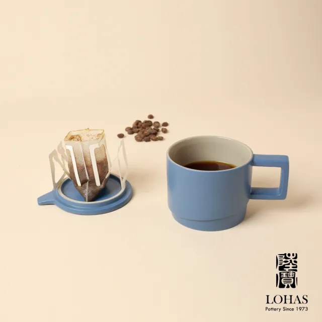 【LohasPottery 陸寶】初心咖啡杯-活力橙/經典藍 260ML(兼具現代感與藝術感 送禮自用好選擇)