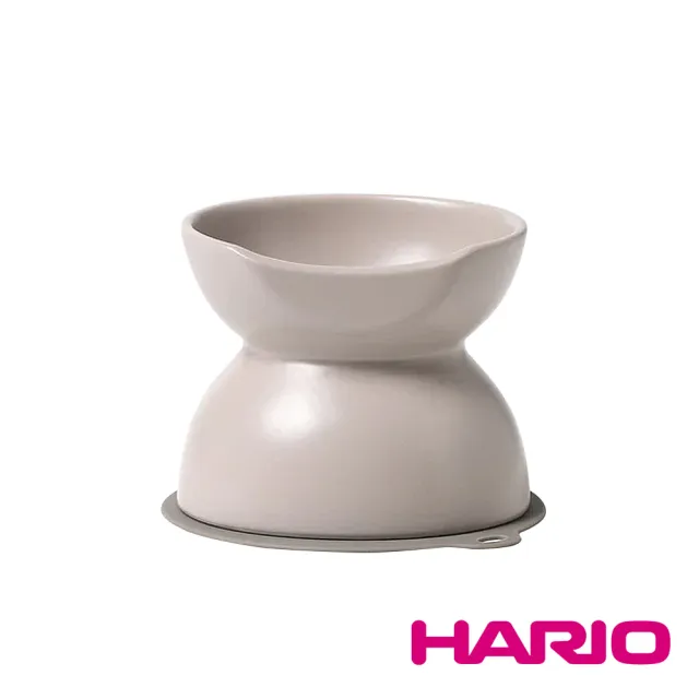 【HARIO】INK小型犬雙用磁碗(霧黑色/灰米色)