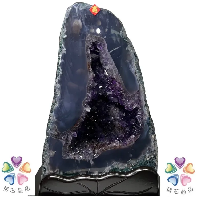 【恬芯晶品】巴西木型紫鈦紫水晶洞8.2KG新居財位擺設AJ10(紫鈦晶洞開運招財招貴人開業財位父親節)