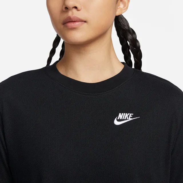 【NIKE 耐吉】上衣 女款 短袖上衣 運動 AS W NSW TOP DIM SSN 1 CORE 黑 FB8353-010