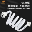 【Hao Teng】通用鋼頭螺絲型洗衣機進水管 2M 3入組(附萬能接頭 適合多數家庭)