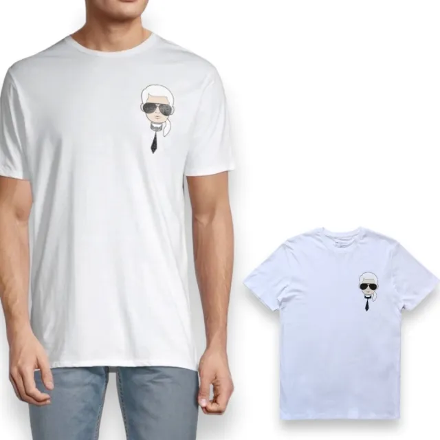 【KARL LAGERFELD 卡爾】老佛爺 男生 短袖T恤 經典圖案 棉質 短TEE(多款可挑)