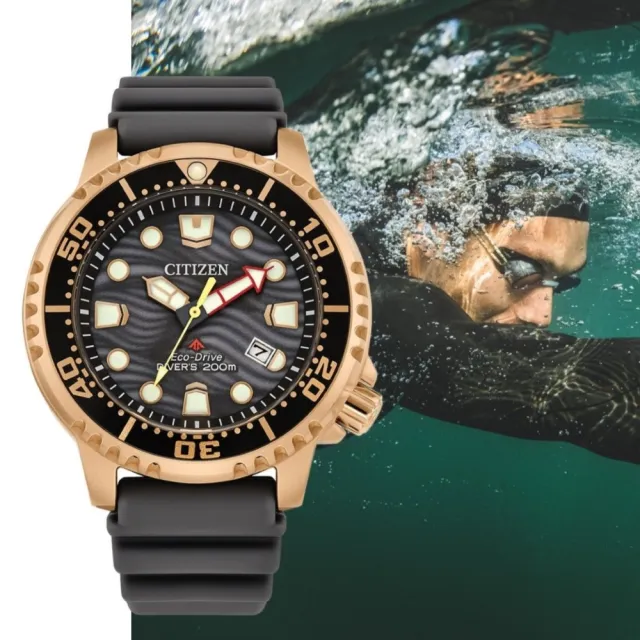 【CITIZEN 星辰】光動能 夏日潛水腕錶 石英錶 44mm(BN0163-00H)