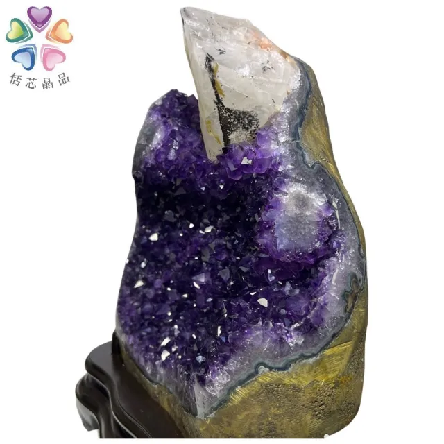 【恬芯晶品】7.3KG極品烏拉圭帝王紫方解石水晶AG7(頂級聚財招財貴人開運風水擺件帝王紫水晶洞父親節)