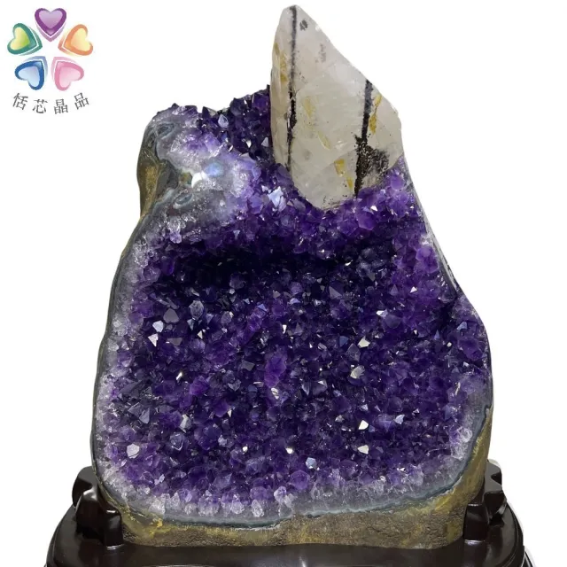 【恬芯晶品】7.3KG極品烏拉圭帝王紫方解石水晶AG7(頂級聚財招財貴人開運風水擺件帝王紫水晶洞父親節)