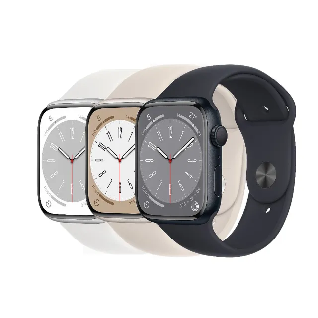 Apple】Watch S8 GPS 45mm(鋁金屬錶殼搭配運動型錶帶) - momo購物網