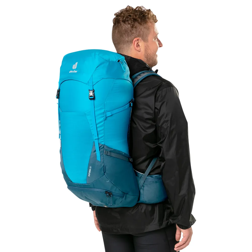 【deuter】FUTURA 32L透氣網架背包(3400821藍/戶外露營/休閒健行/自助旅行/登山包)