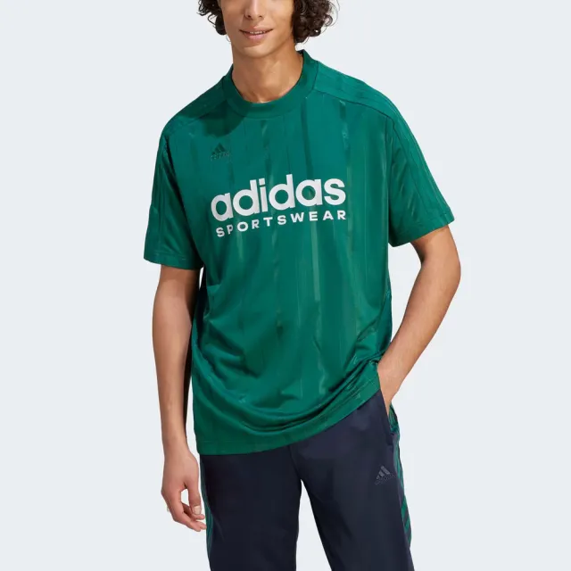 【adidas 愛迪達】M Tiro Tee 男 短袖 上衣 T恤 運動 休閒 寬鬆 舒適 愛迪達 綠(IQ0894)