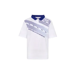 【FILA官方直營】男抗UV吸濕排汗POLO衫-白色(1POX-5002-WT)