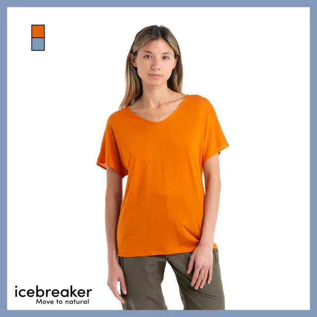 【Icebreaker】女 Drayden Cool-Lite™ 雙面穿圓領短袖上衣-150(底層衣/排汗衣/美麗諾羊毛衣)