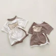 【艾比童裝】嬰幼童 熊熊系列短袖套裝 台灣製MIT(套裝系列 D31)