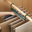 【Dagebeno荷生活】家用無折痕多層收納褲架 櫥櫃空間升級一抵六折疊褲架(1入)