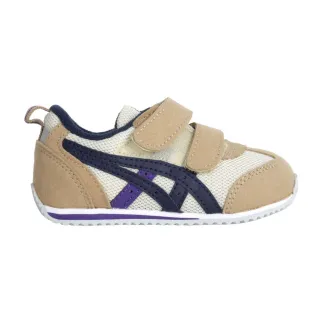 【asics 亞瑟士】13-15.5CM_男小童運動鞋-慢跑 童鞋 魔鬼氈 反光 亞瑟士 棕黃丈青紫(1144A235-200)