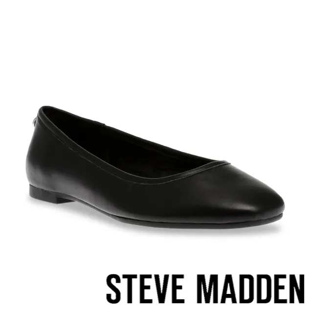 【steve madden】VALISA 素面皮革平底娃娃鞋(黑色)