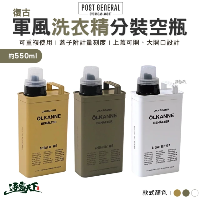 POST GENERAL 復古軍風洗衣精分裝空瓶(分裝瓶罐 分裝容器 戶外 露營 逐露天下)