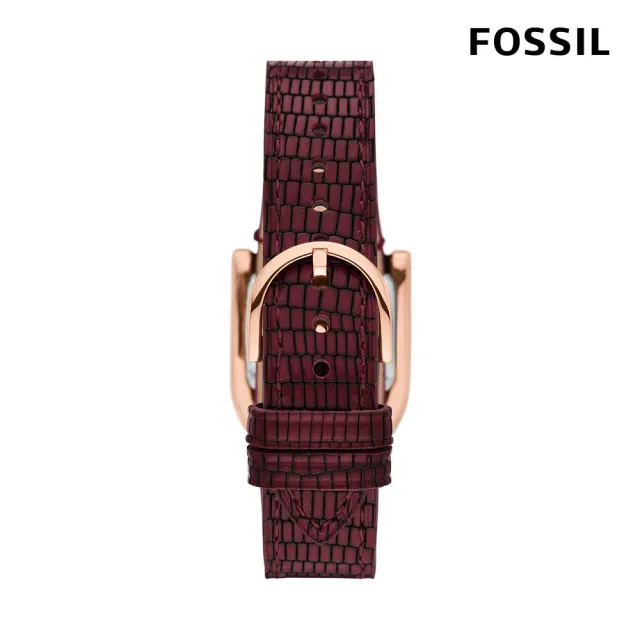 FOSSIL 官方旗艦館】Harwell 時髦仿蛇紋馬鞍女錶紅色皮革錶帶手錶28MM